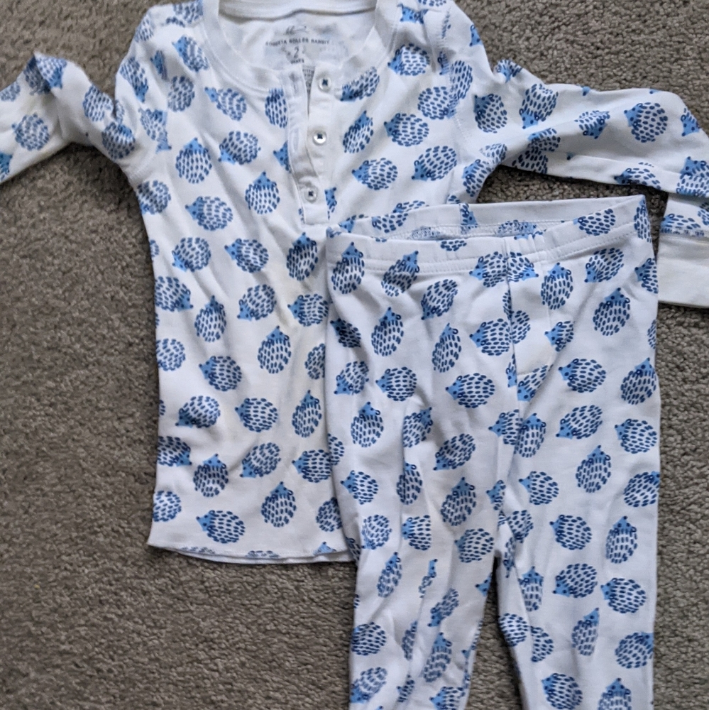 Roberta roller rabbit hedgehog pajama set
